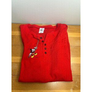 Mickey Mouse with rope winter red long sleeve shirt size XL men’s Mickey and co